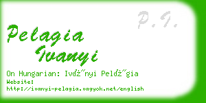 pelagia ivanyi business card